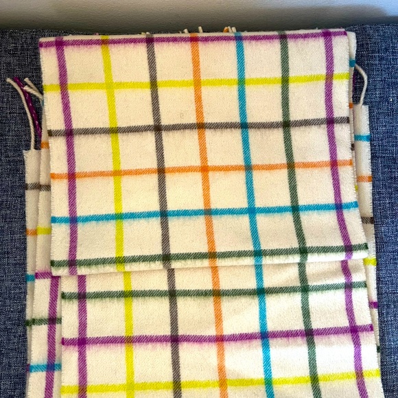 COACH 1941 Wool & Cashmere Plaid Scarf - Picture 4 of 7